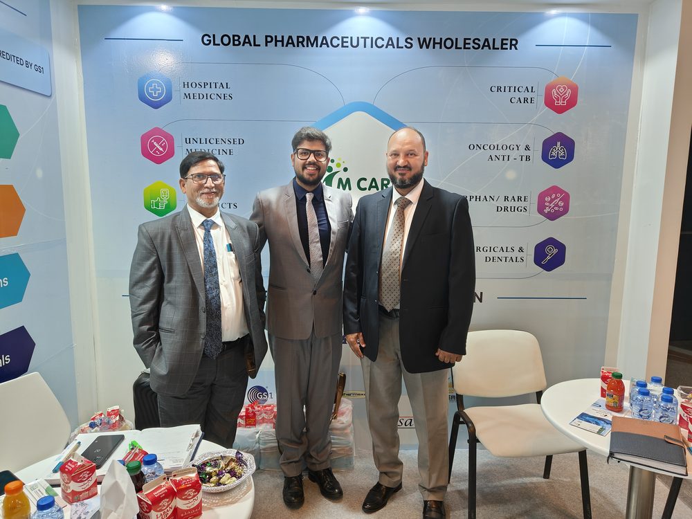 M Care Arab Health 2024 booth