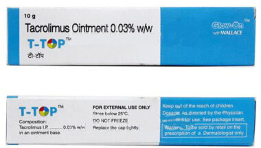 Tacrolimus 0.03% w/w Ointment 10gm T Top