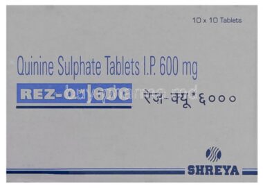 Quinine 300 mg Rez Q Tablet is an antiparasitic medicine, used for the treatment of malaria. It may also be used to treat and prevent nighttime leg cramps.