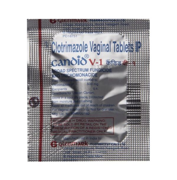 Clotrimazole 500 mg Candid V-1 Tablet VT