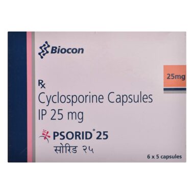 Ciclosporin 25mg Psorid Capsule