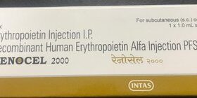 Recombinant Human Erythropoietin Alfa 2000IU Renocel Injection