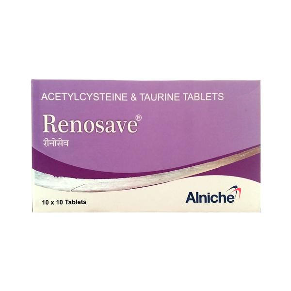 Taurine 500mg + Acetylcysteine 150mg Renosave Tablet