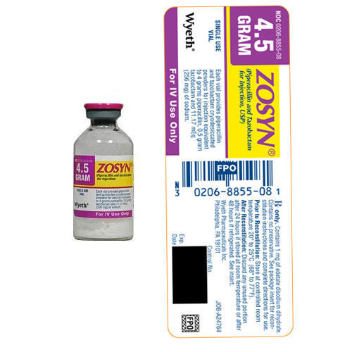 Piperacillin 4000mg + Tazobactum 500mg Zosyn Injection