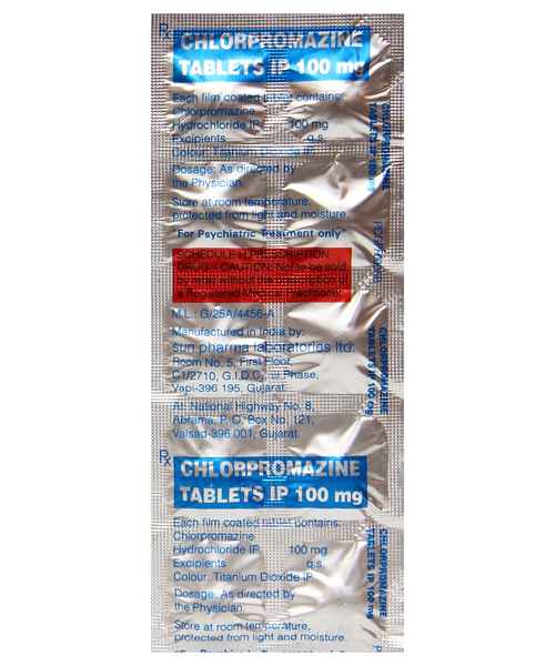 Chlorpromazine 100mg tablet