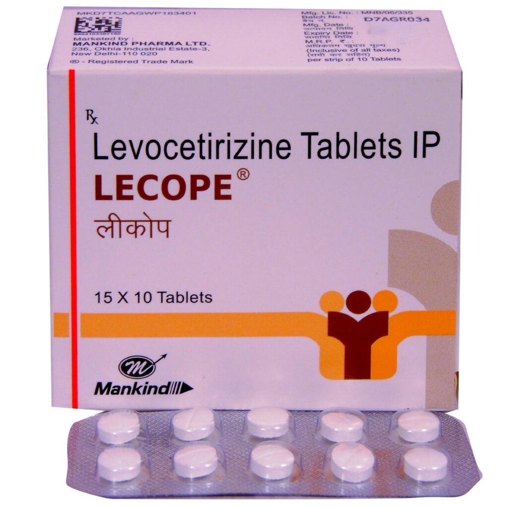 Levocetirizine 10mg Tablet Lecope Mcare exports Pharma exporter