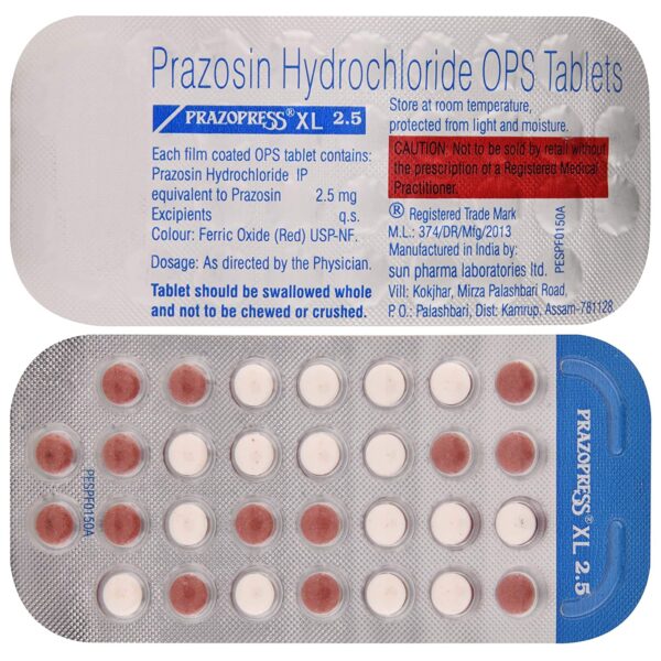 Prazopress xl 2.5mg tablet